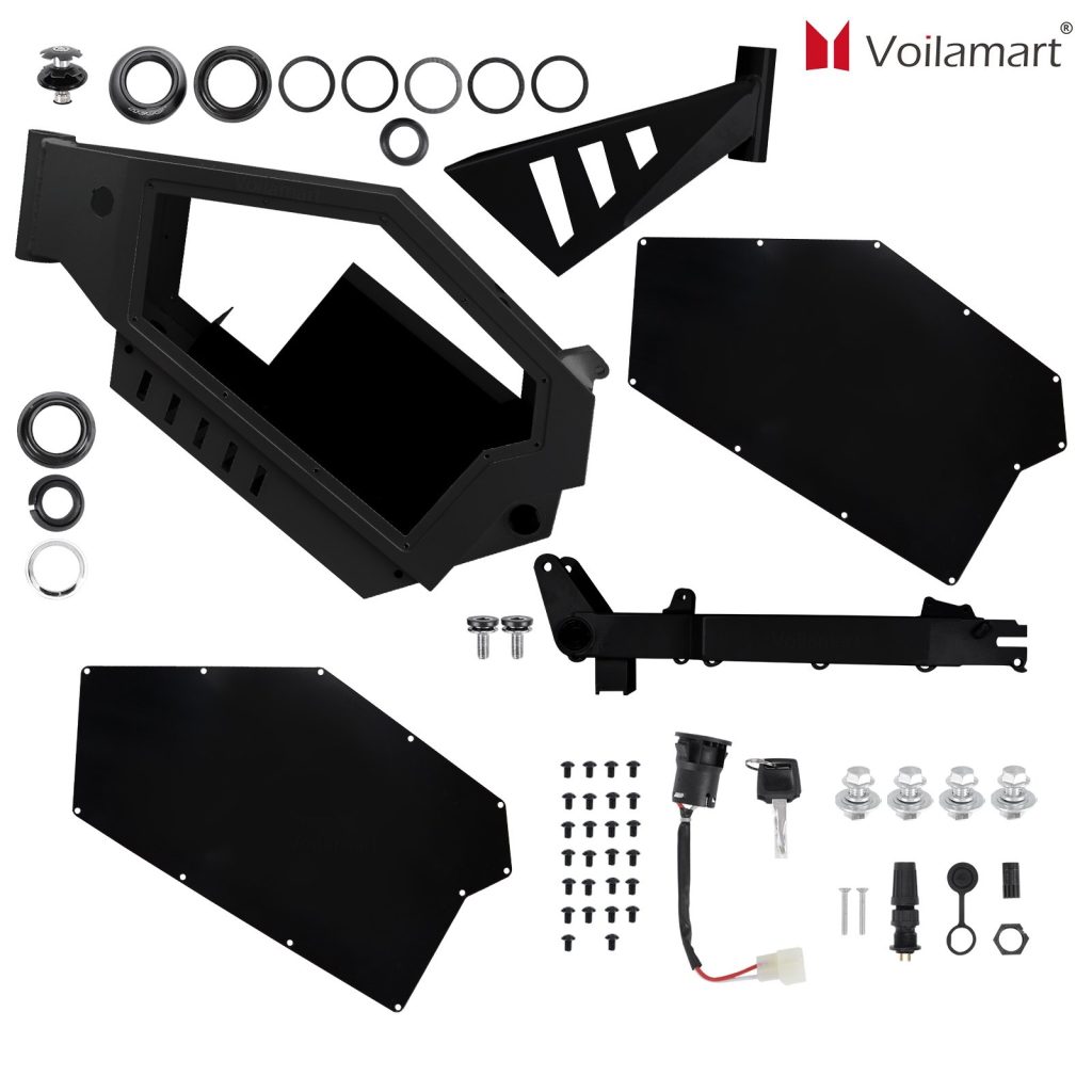 Voilamart Electric Bicycle Bike Frame Kit Stealth Bomber Ebike Frame Steel 177mm Rear Dropout (Frame Only, Front Fork & Rear Suspension Not Contains)