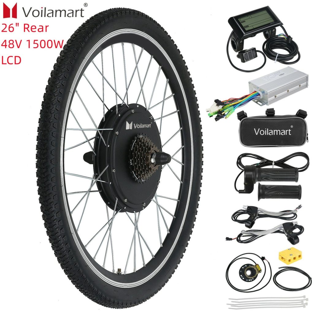 48V 2000W Electric Bike Conversion kit Ebike Hub Motor Bicycle E bike 26" Rear