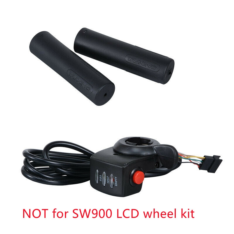 Voilamart 48V Electric Bicycle Thumb Handle Throttle Bar Kit E-Bike Conversion for the kit without LCD display