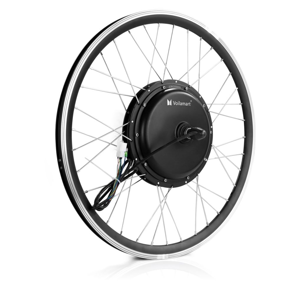 48V 1000W 26" Front Brushless Gearless Hub Motor Wheel