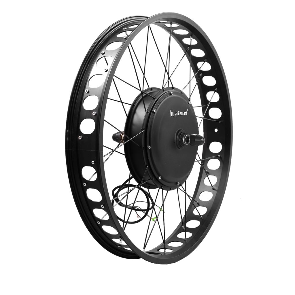 48V 1500W 26" x 4.0 Fat Tire Rear Brushless Gearless Hub Motor Wheel