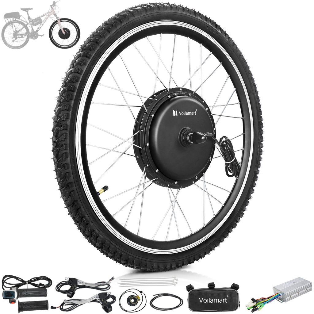 Opened Box Voilamart 26" Electric Bike Conversion Kit 48V 1000W Front Wheel